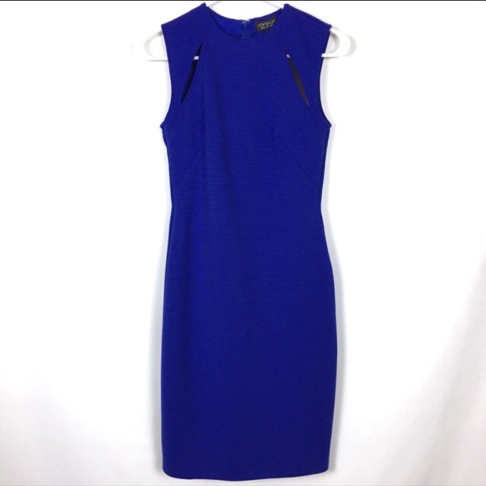 Top shop cobalt blue body con dress size 4